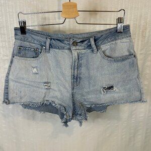 #bemore Rewash Womens Sz 11/30 Distressed Jean Shorts